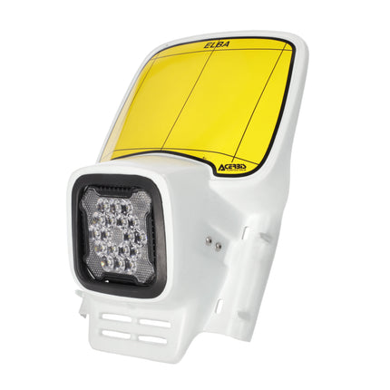 Plaque phare Blanche Acerbis Elba 1 EVO - Version LED - MotoTT Vintage