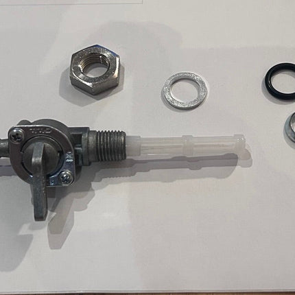 Robinet d'essence sortie verticale par le bas en 1/4"