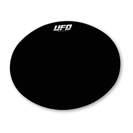 Sticker ovale noir UFO pour plaques course
