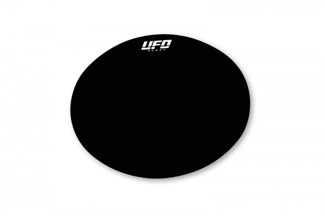Sticker ovale noir UFO pour plaques course