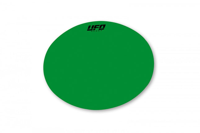 Sticker ovale vert UFO pour plaques course