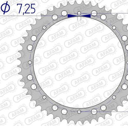 Couronne AFAM alu standard - KTM "Grand Moyeu" 1974-1982