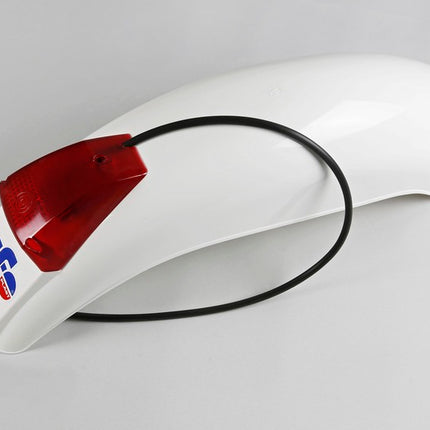 Garde-boue arrière + feu UFO blanc type Preston - MotoTT Vintage