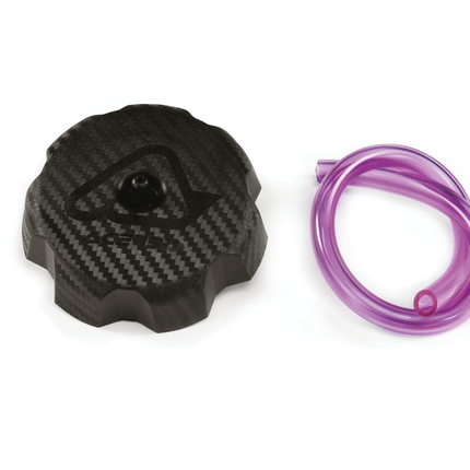 Bouchon de réservoir en plastique Acerbis- gros modele - texture fibre de carbone