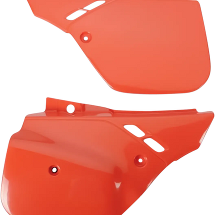 Caches latéraux rouge-orangé Ufo Honda CR 125/250/500 1988-1990
