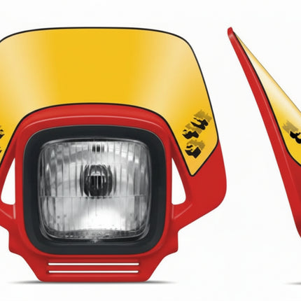 Plaque phare HP2 Rouge Type Acerbis Elba 2 - MotoTT Vintage