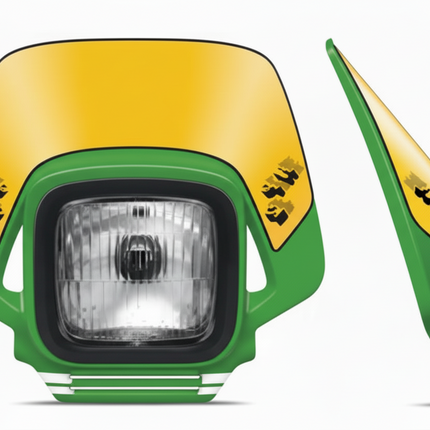 Plaque phare HP2 Vert Type Acerbis Elba 2 - MotoTT Vintage