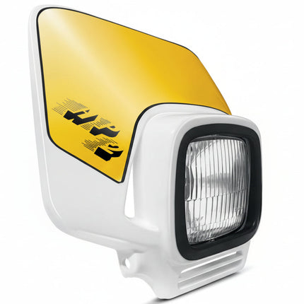 Plaque phare HP2 Blanche Type Acerbis Elba 2 - MotoTT Vintage