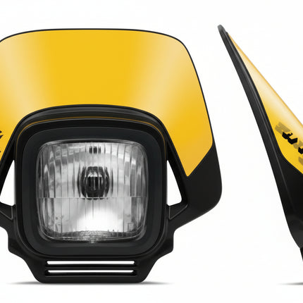 Plaque phare HP2 Noire Type Acerbis Elba 2 - MotoTT Vintage