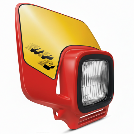 Plaque phare HP2 Rouge Type Acerbis Elba 2 - MotoTT Vintage