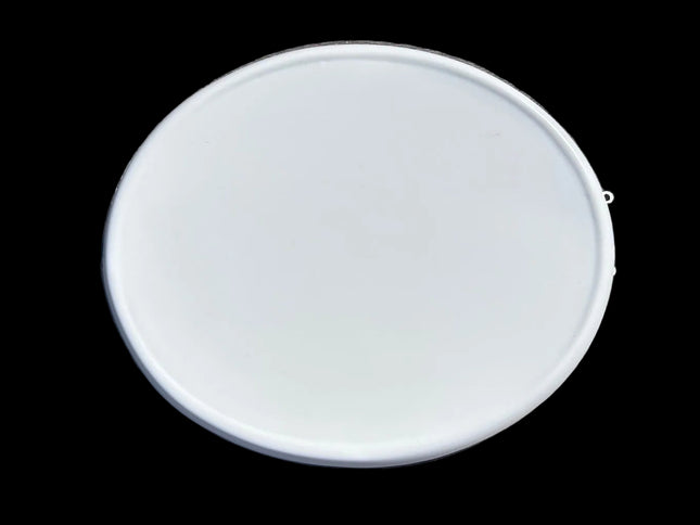 Plaque numéro frontale DC Plastic ovale Blanche