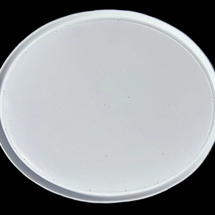 Plaque numéro frontale DC Plastic ovale Blanche
