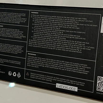 Chaîne de transmission renforcée AFAM A428XMR2 XS-Ring 428 - 130 maillons