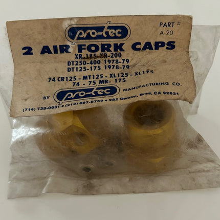 Bouchons de fourche Pro-Tec ( NOS ) pour Honda XR185-XR200 + XL125-175 + YAMAHA DT250-400(1978-79) + DT125-175 1978-79