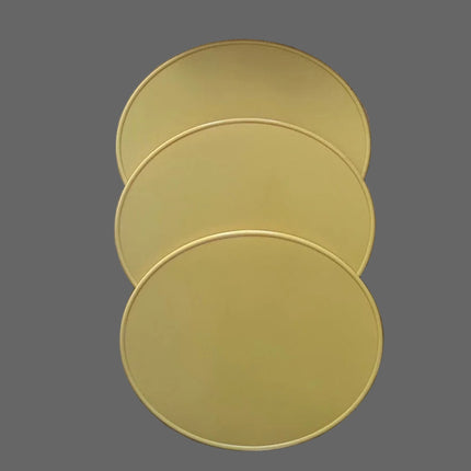 Plaque numéro frontale DC Plastic ovale jaune - pack de 3