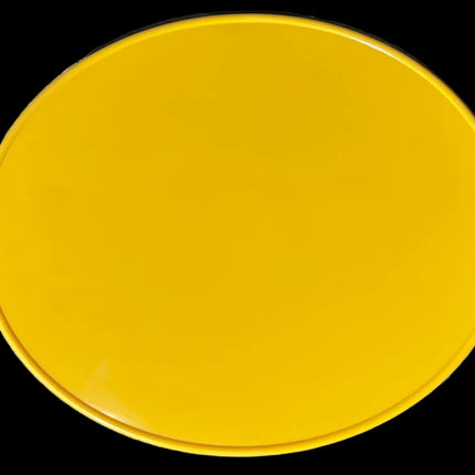 Plaque numéro frontale DC Plastic ovale jaune - Spéciale Plaque avant support moulé