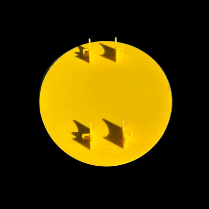 Plaque numéro frontale DC Plastic ovale jaune - Spéciale Plaque avant support moulé