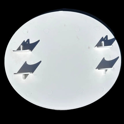 Plaque numéro frontale DC Plastic ovale blanche - Spéciale Plaque avant support moulé