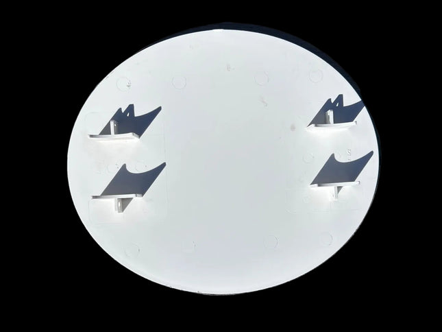 Plaque numéro frontale DC Plastic ovale blanche - Spéciale Plaque avant support moulé