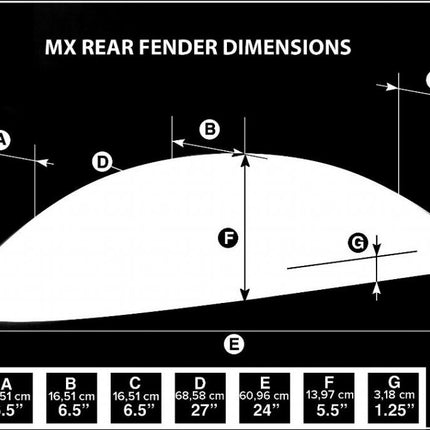 Garde-boue arrière Preston Petty MX noir - MotoTT Vintage