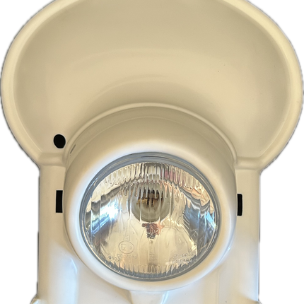 Plaque phare universelle Goneli 130 mm Blanche
