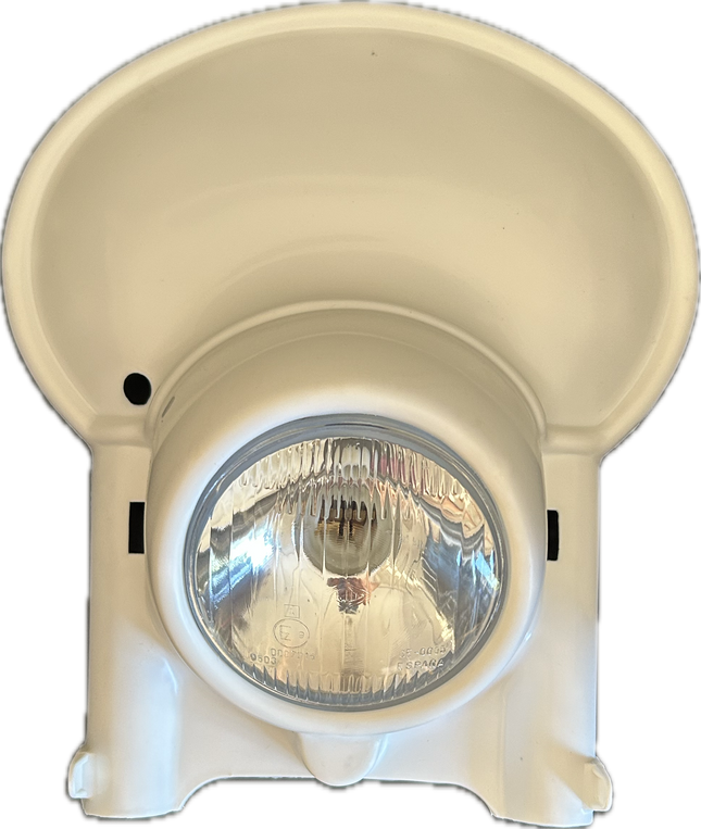 Plaque phare universelle Goneli 130 mm Blanche