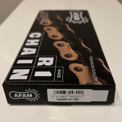 Chaîne de transmission AFAM A428R1G 428 - 136 maillons - MotoTT Vintage