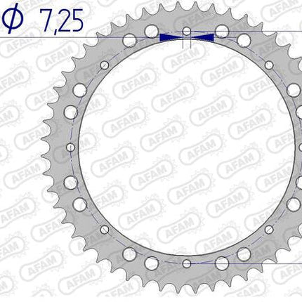 Couronne AFAM alu standard - KTM "Grand Moyeu" 1974-1982 - MotoTT Vintage