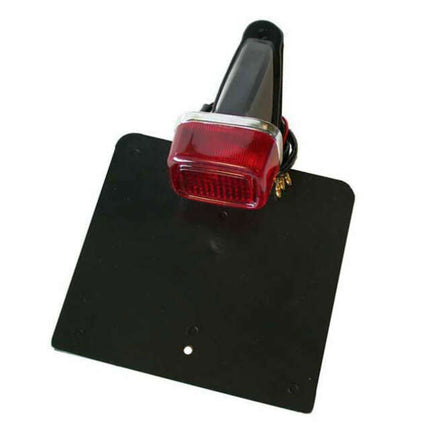 Feu arrière avec support de plaque noir type Yamaha TY IT universel - MotoTT Vintage