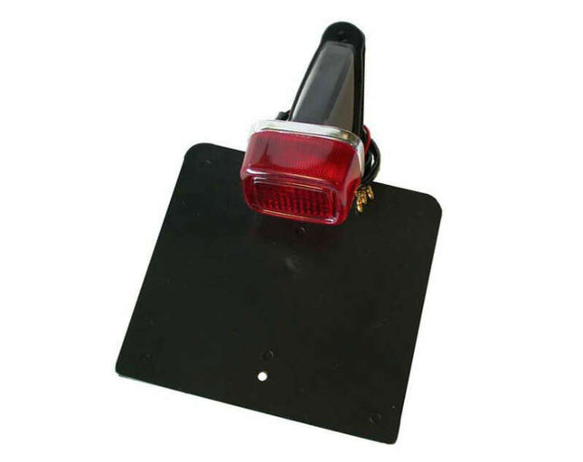 Feu arrière avec support de plaque noir type Yamaha TY IT universel - MotoTT Vintage