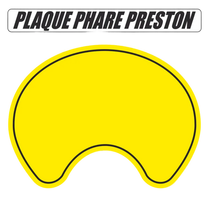 Sticker Jaune Plaque Phare Preston Petty - MotoTT Vintage