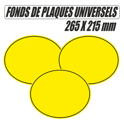 Fonds de plaques UNIVERSELS jaune - MotoTT Vintage