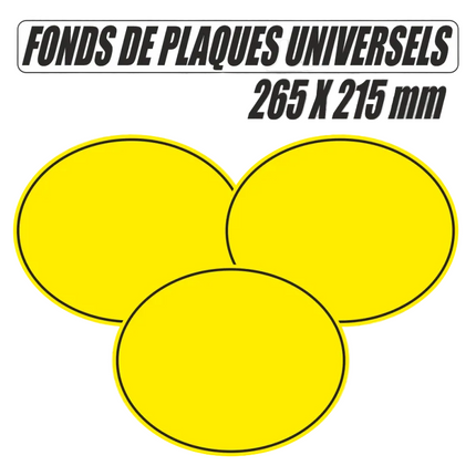 Fonds de plaques UNIVERSELS jaune - MotoTT Vintage