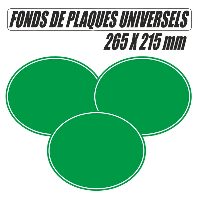 Fonds de plaques UNIVERSELS vert - MotoTT Vintage
