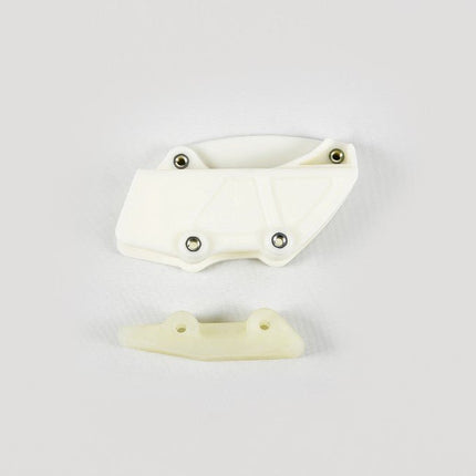 Guide chaîne UFO blanc Honda CR 125/250/500 1988 - 1989 - MotoTT Vintage