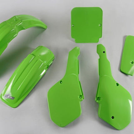 Kit plastique Kawasaki KX 125 1987 Ufo vert - MotoTT Vintage