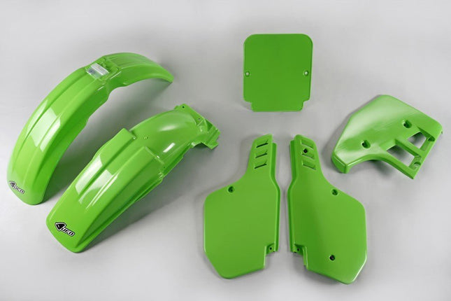Kit plastique Kawasaki KX 125 1988 Ufo vert - MotoTT Vintage