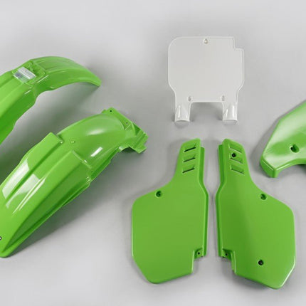 Kit plastique Kawasaki KX 125 1989 Ufo vert - MotoTT Vintage