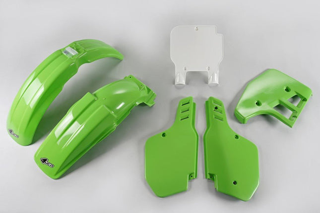 Kit plastique Kawasaki KX 125 1989 Ufo vert - MotoTT Vintage