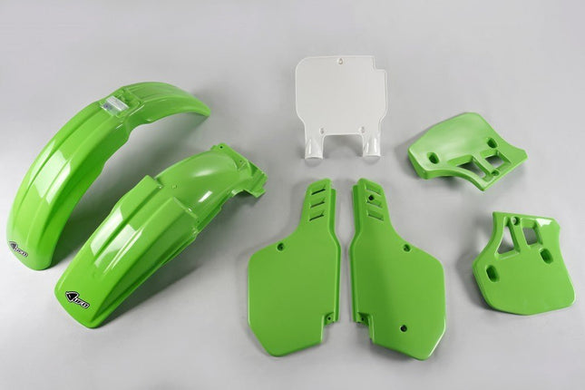 Kit plastique Kawasaki KX 250 1989 / KX 500 89 - 92 Ufo vert - MotoTT Vintage