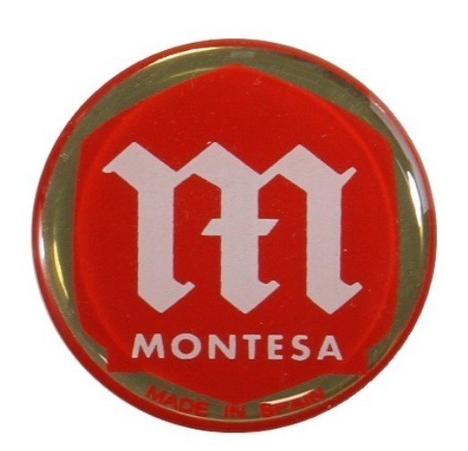 Logo adhésif recouvert de résine pour réservoir Montesa - MotoTT Vintage