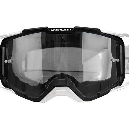 Masque UFO KW Black and White - MotoTT Vintage