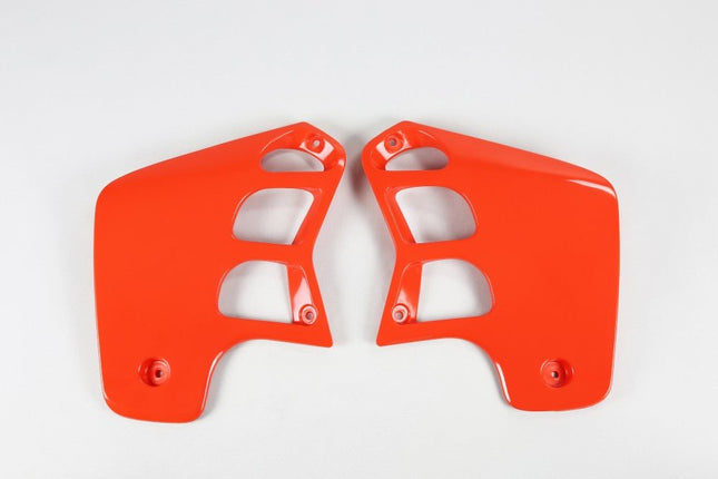 Ouies de radiateur Honda CR 125 - 250 1989 / 1990 Ufo rouge - orangé - MotoTT Vintage