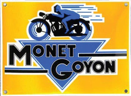 Plaque Emaillée bombée - MONET GOYON 27x20 cm - MotoTT Vintage