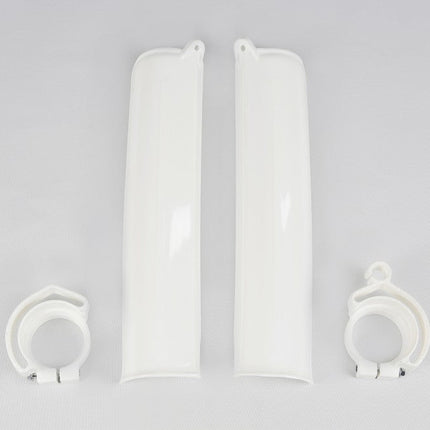 Protections de fourche blanches Ufo White Power - KTM 1990 - 1992 - MotoTT Vintage