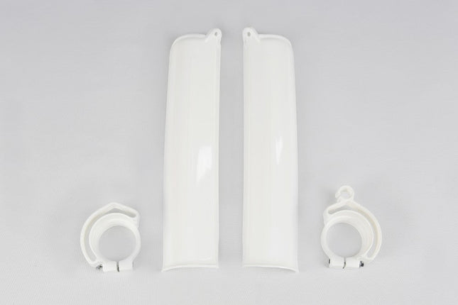 Protections de fourche blanches Ufo White Power - KTM 1990 - 1992 - MotoTT Vintage