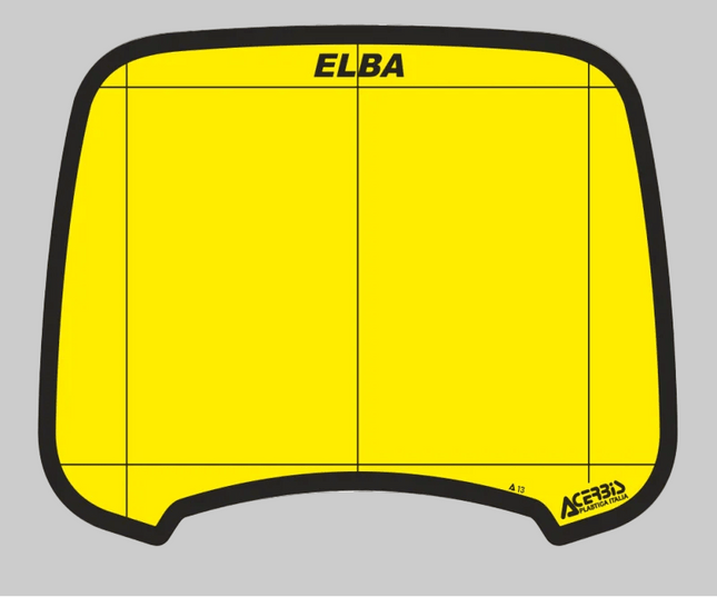 Sticker Jaune Plaque Phare Acerbis ELBA 1 - MotoTT Vintage