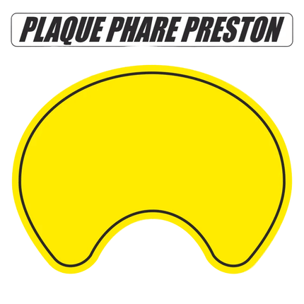 Sticker Jaune Plaque Phare Preston Petty - MotoTT Vintage