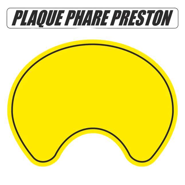 Sticker Jaune Plaque Phare Preston Petty - MotoTT Vintage